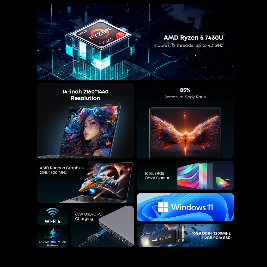 CHUWI CoreBook X – Potência Profissional em Formato Compacto