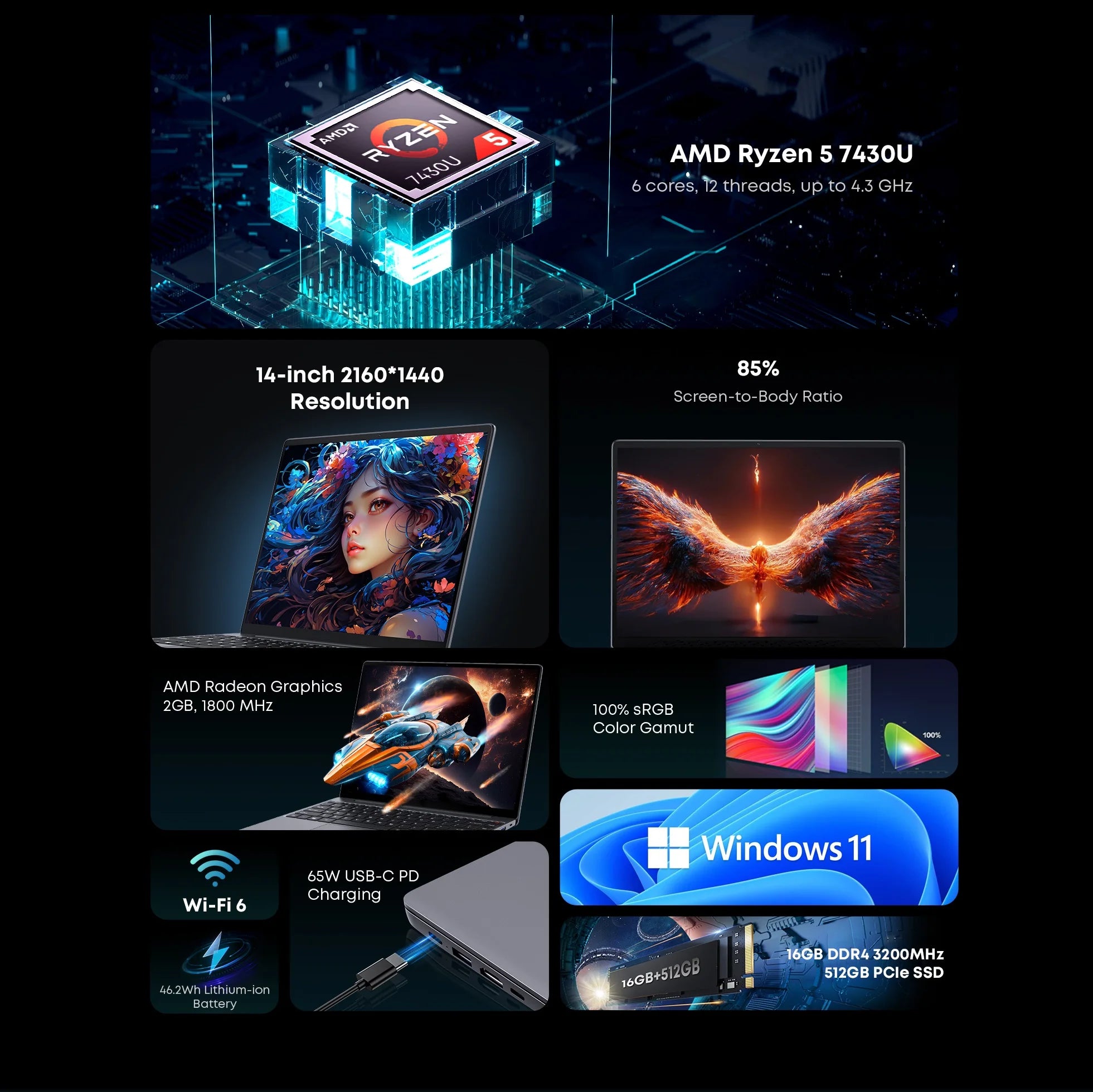 CHUWI CoreBook X – Potência Profissional em Formato Compacto