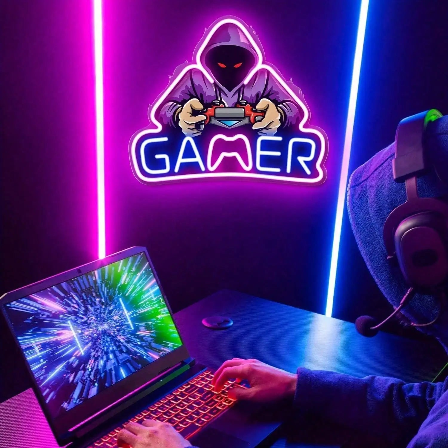 Neon LED Cool Gamer Player