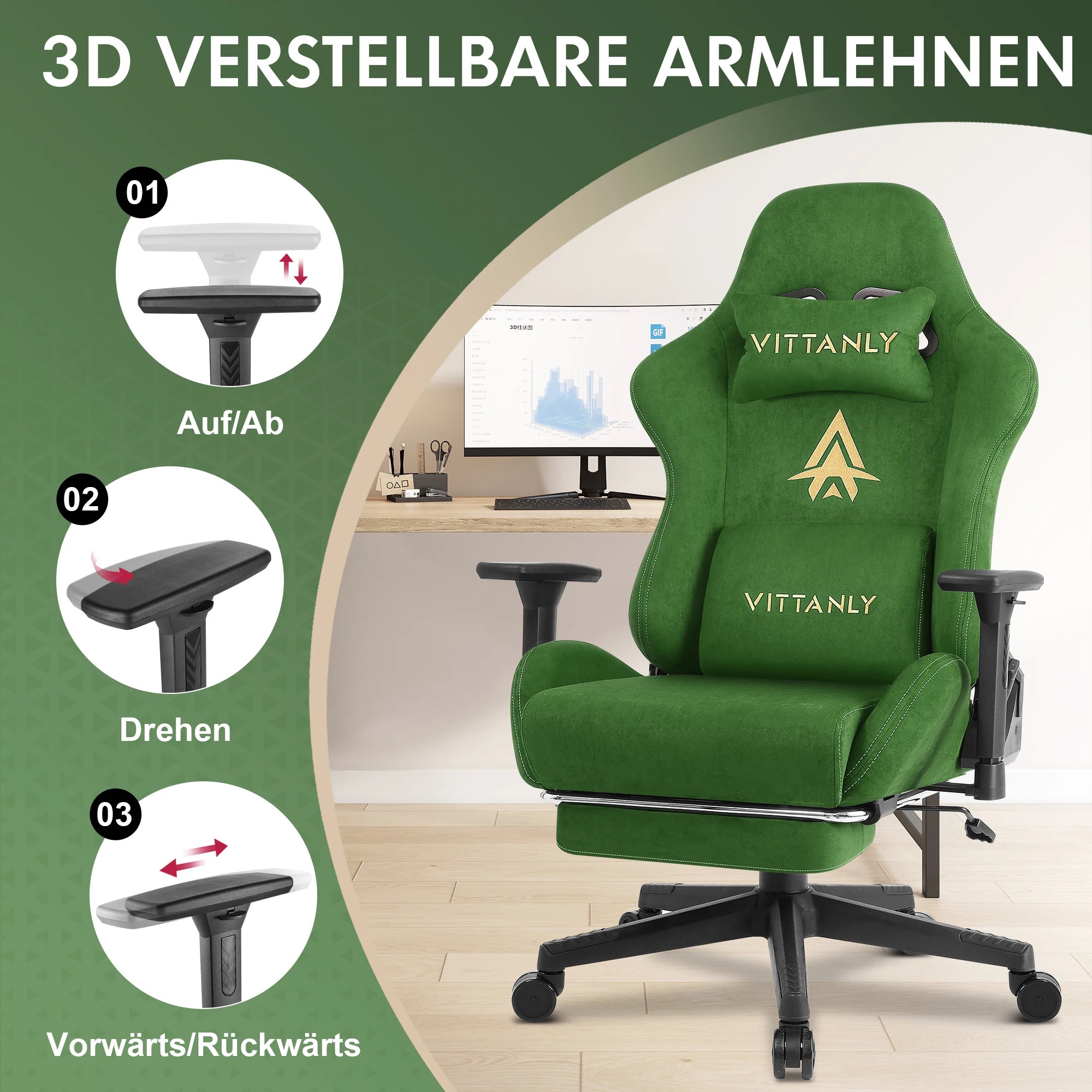 🕹️ Ergonomic Red Gaming Chair – Conforto, Estilo e Desempenho em Cada Partida