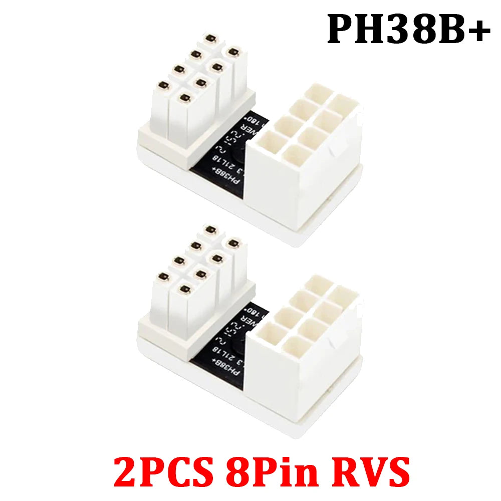 APWIKOGER ATX 8 Pin Female to Male 180 Degree Angled Connector Adapte 