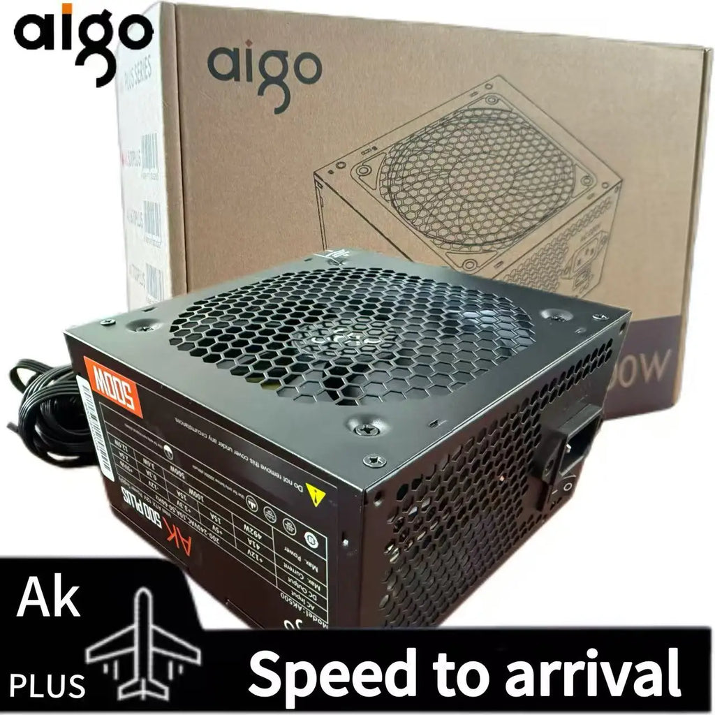 ⚡ Aigo AK500 – ATX 500W Power Supply | RGB | Silent | Gamer | 24PIN | PC Desktop/Server ⚡ 