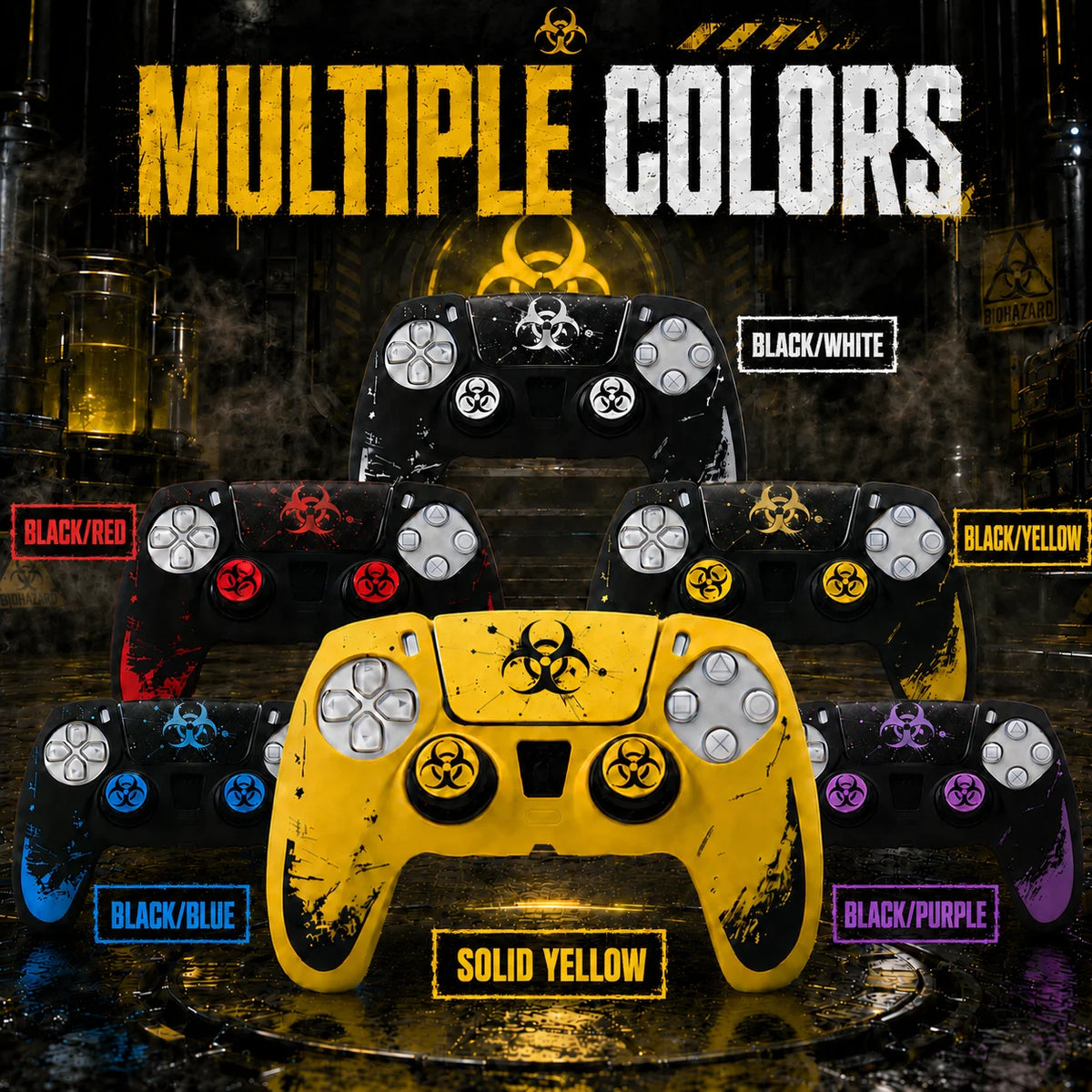 Capa de Silicone para Comando PS5 + Thumb Grips