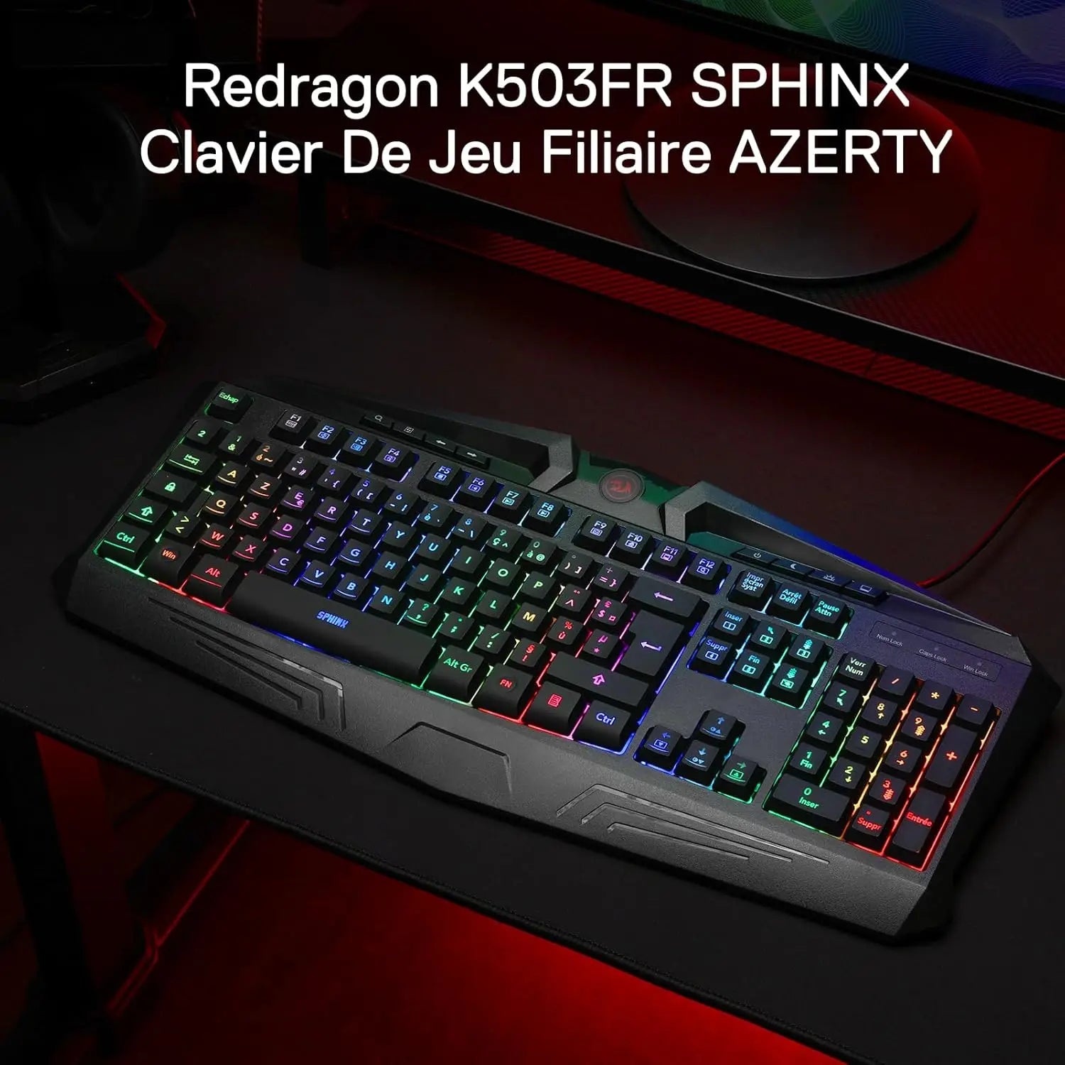Redragon K503 AZERTY – Teclado Gamer RGB com Conforto e Precisão