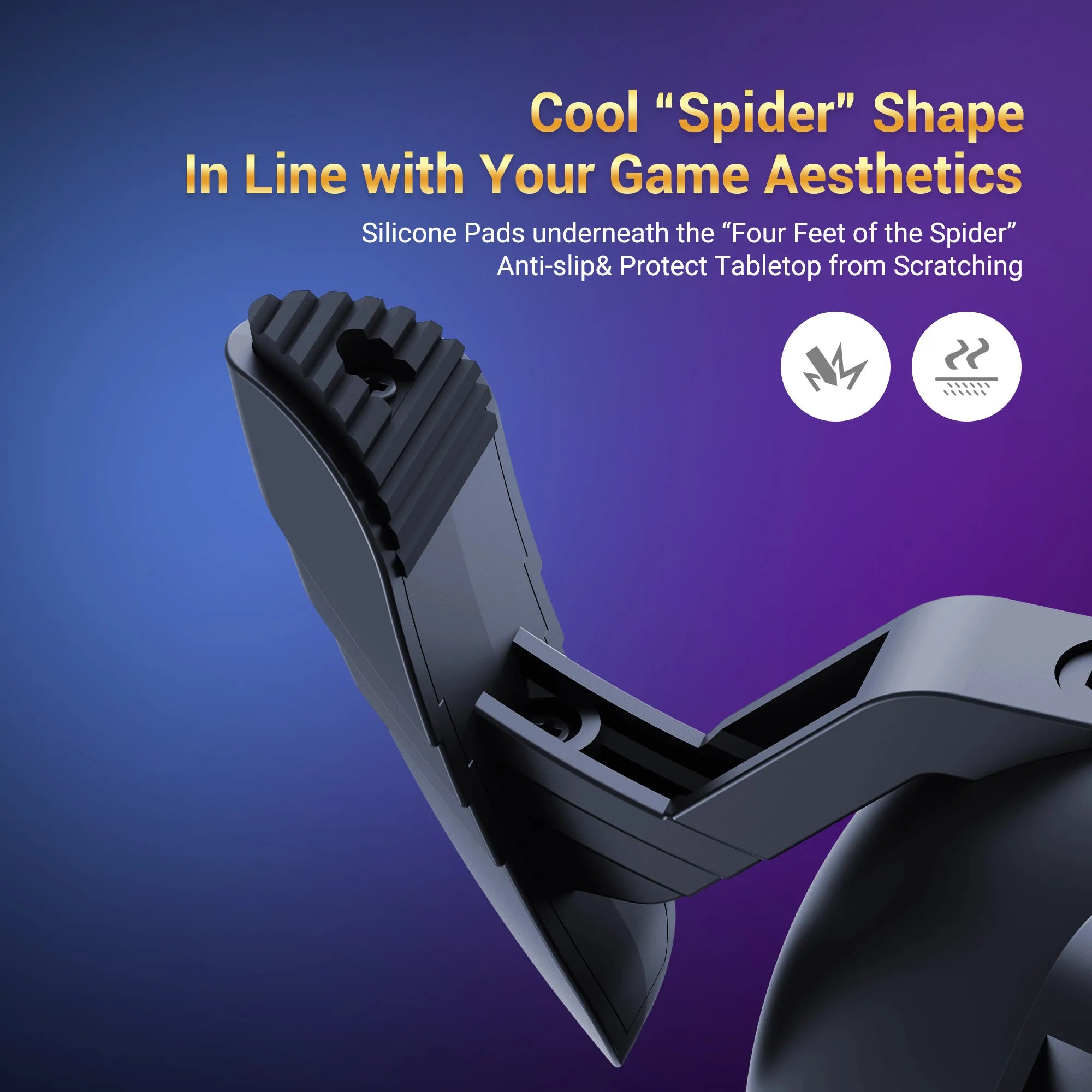 🎧🕷️ Suporte para Headset Spider RGB – Transforme sua Mesa Gamer em um Show de Luzes! 🕷️🎧