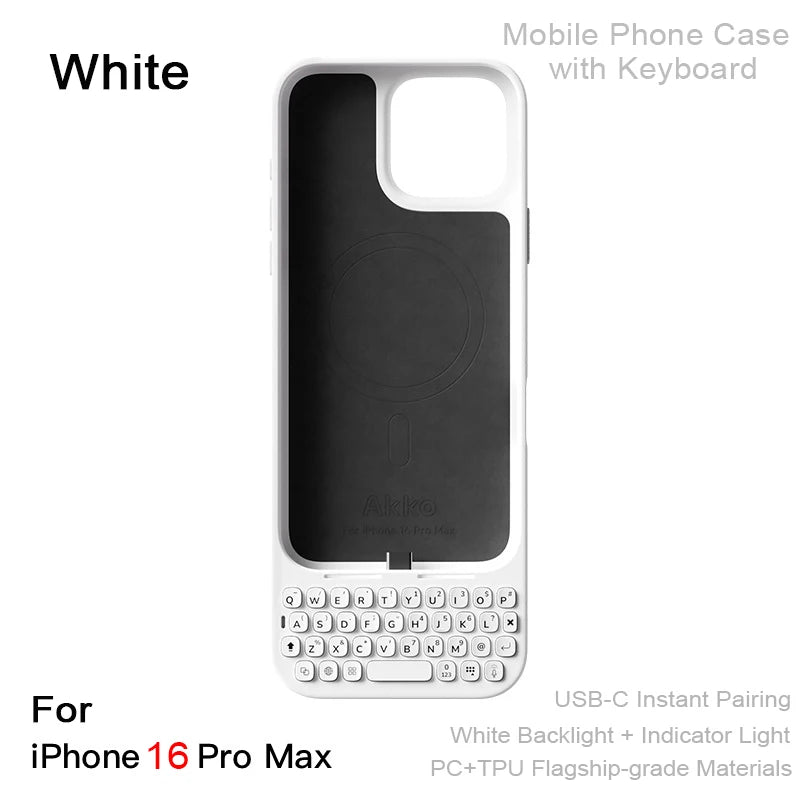 🚀 Capa Magnética com Teclado Integrado para iPhone 16 Pro Max e 17 Pro Max