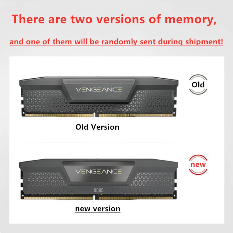 Memória CORSAIR DDR5 VENGEANCE – 16GB e 32GB para Desktop, Frequências de 5200MHz a 6400MHz