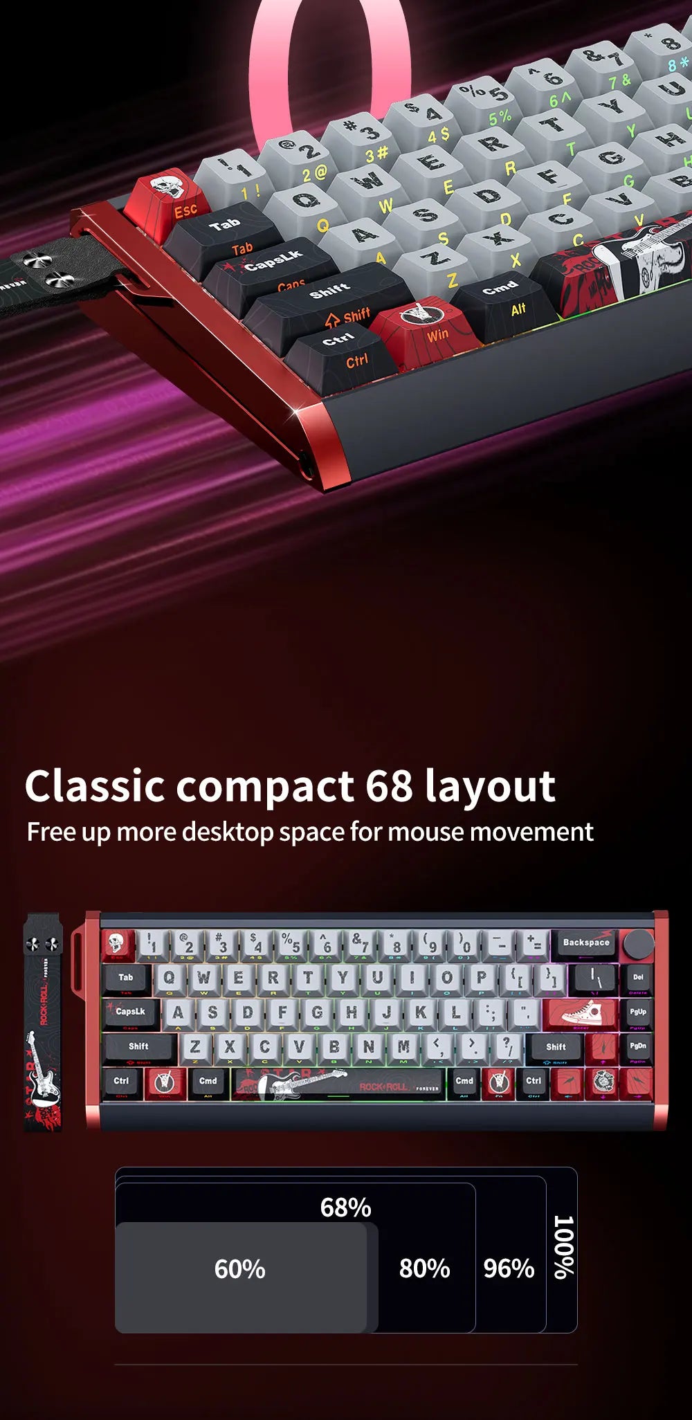 ⌨️ Skyloong GK61/GK68 HE – Teclado Mecânico Magnético Low Profile 8KHz RGB