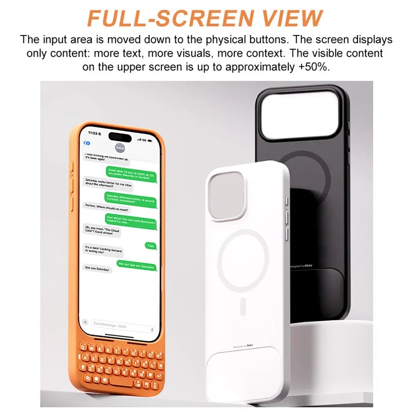 🚀 Capa Magnética com Teclado Integrado para iPhone 16 Pro Max e 17 Pro Max