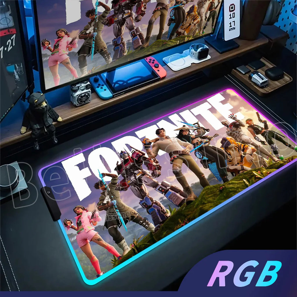 🎮 Mouse Pad Gamer RGB Fortnite — Alta Definição e Desempenho Profissional!