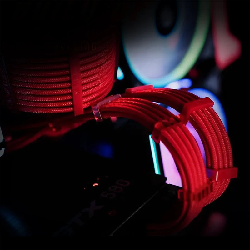 18AWG Sleeved Cable Kit for ATX Power Supply – 30cm PSU Extension (24-pin / CPU / GPU)