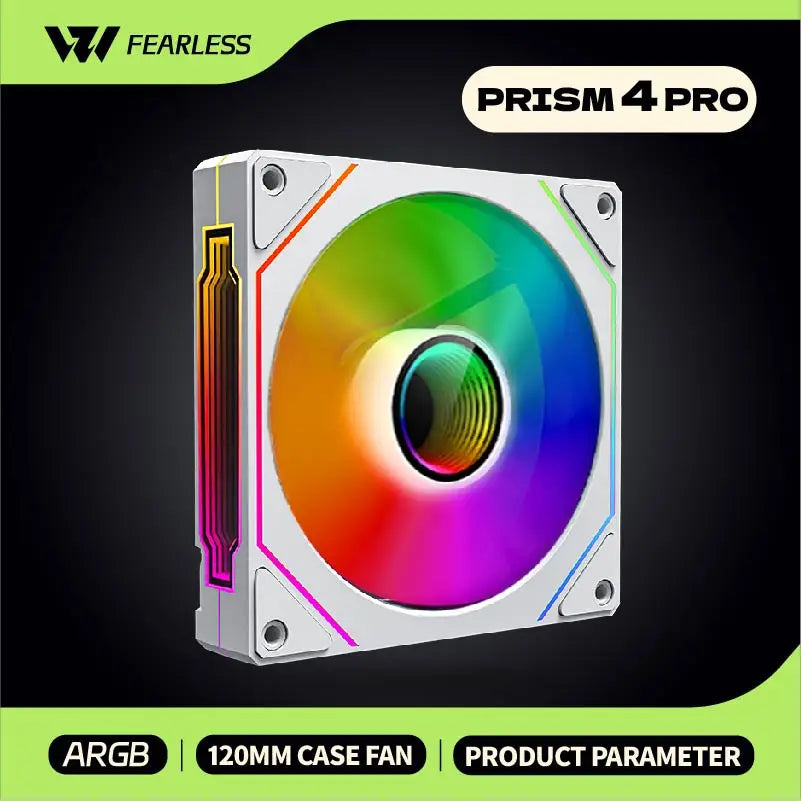 Ventoinha para Gabinete PRISM 4 PRO 120mm – Refrigeração Silenciosa e Potente com ARGB e PWM