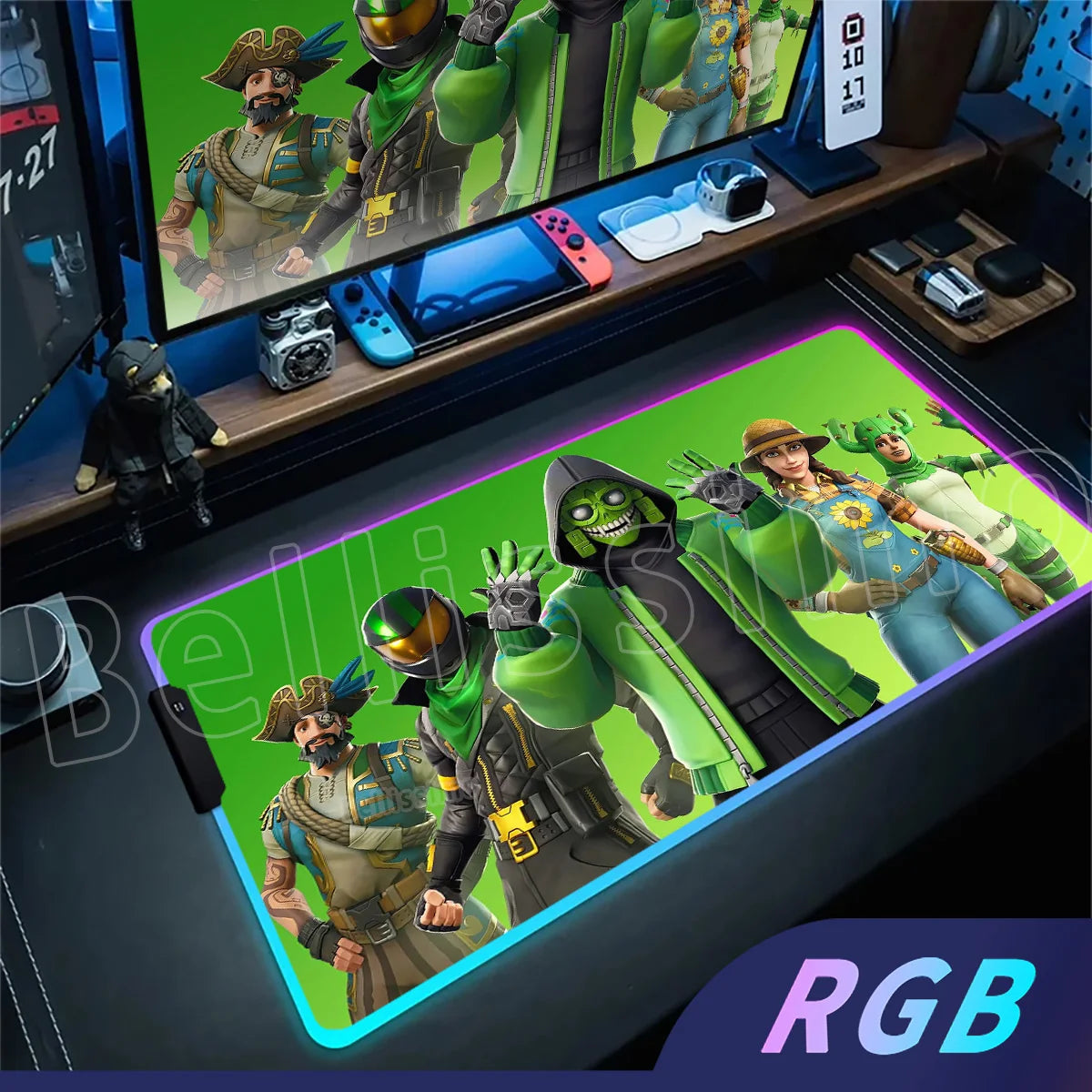 🎮 Mouse Pad Gamer RGB Fortnite — Alta Definição e Desempenho Profissional!