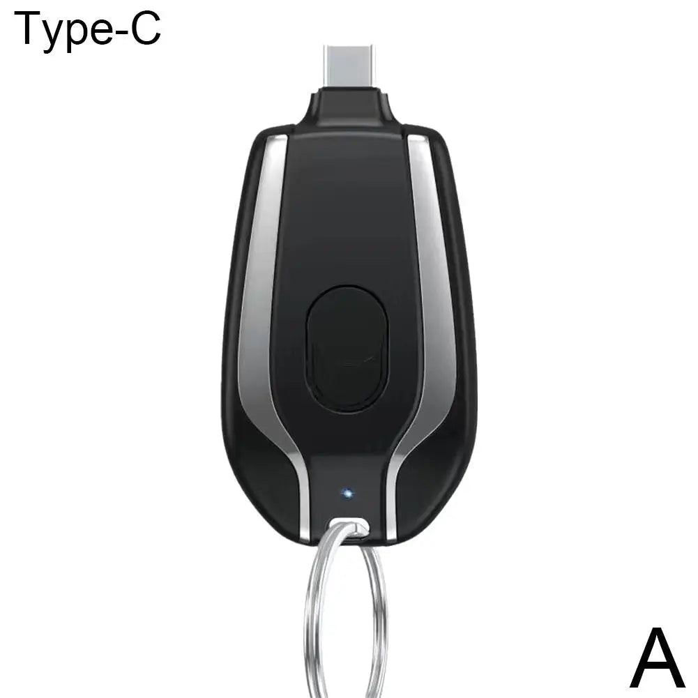 🔋 Mini Power Bank Type-C 1500mAh – Porta-chaves