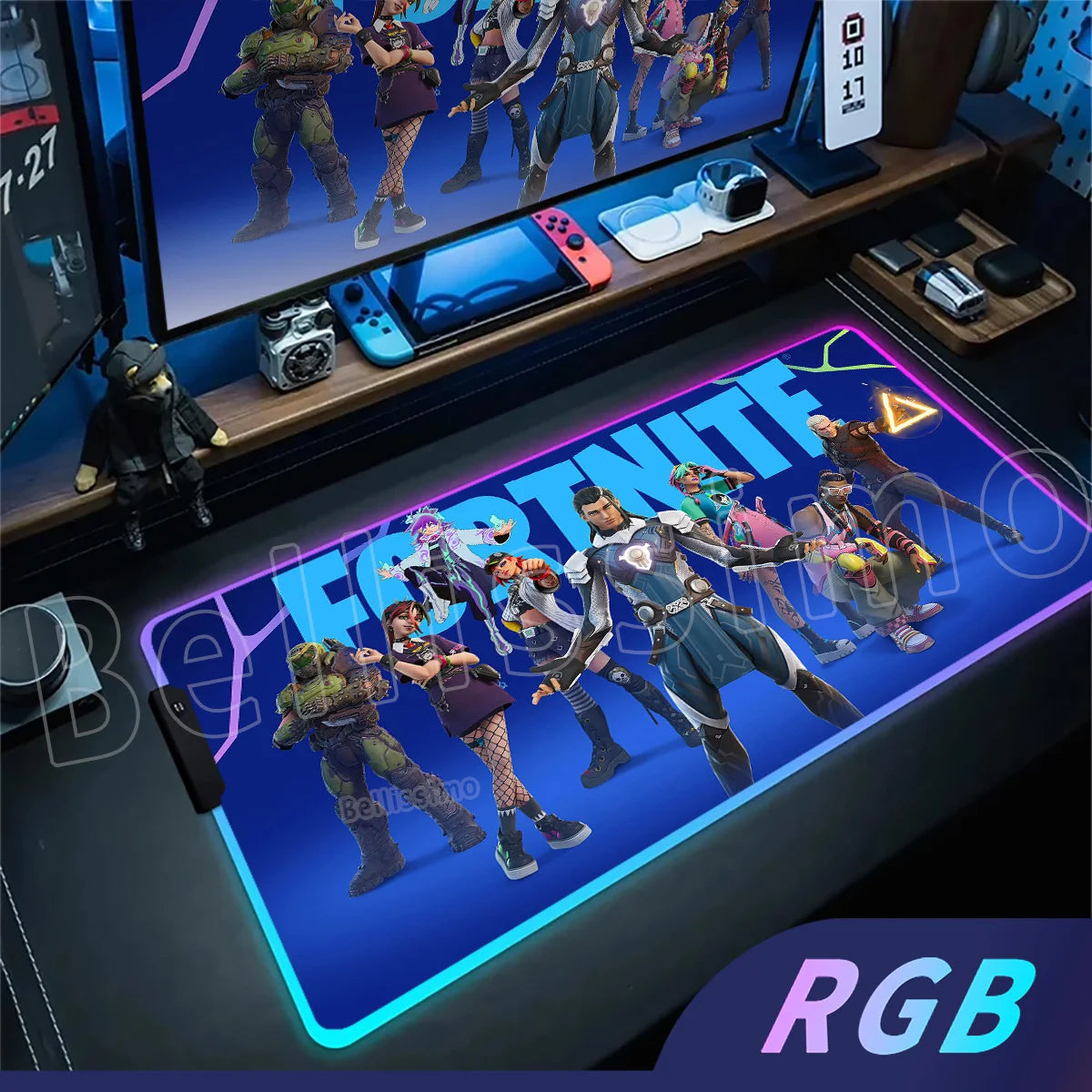 🎮 Mouse Pad Gamer RGB Fortnite — Alta Definição e Desempenho Profissional!
