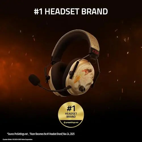 Razer BlackShark V3 Pro Gaming Headset – Wireless with ANC, Full Band Microphone and 50mm Drivers 