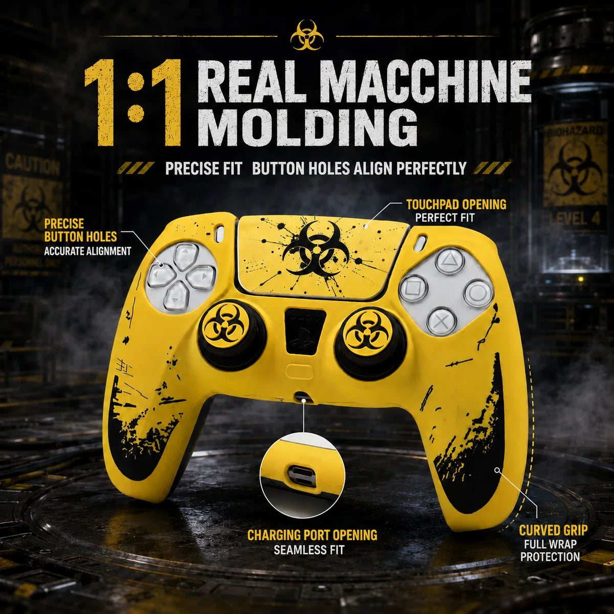 Capa de Silicone para Comando PS5 + Thumb Grips