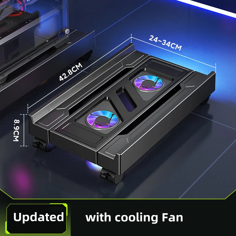 🚀 Suporte Ajustável para Torre PC com Ventoinha RGB