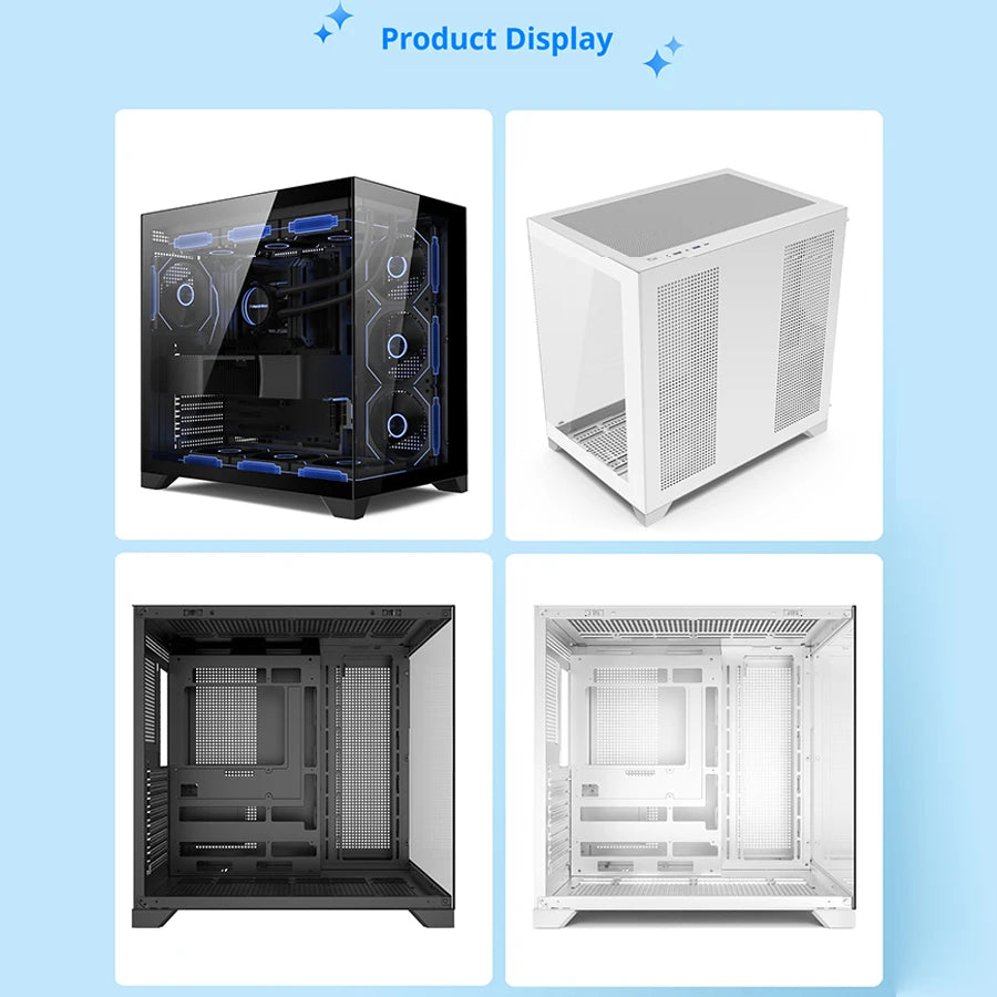 Power Train Dreamland PRO – Gabinete Gamer ATX com Vidro Duplo e Refrigeração Líquida