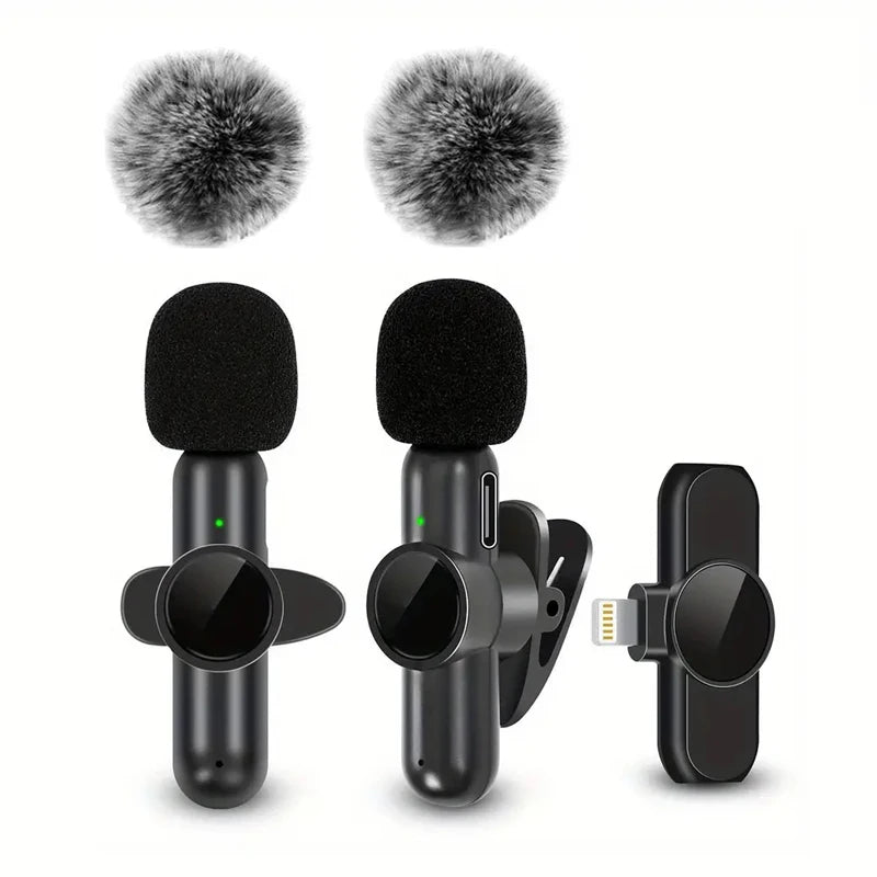Mini Microfone Sem Fio Profissional – Áudio Limpo para Vídeos, Lives e Conteúdo
