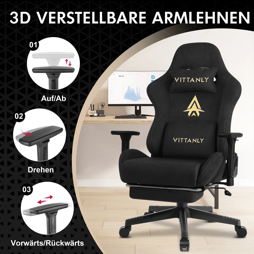 🕹️ Ergonomic Red Gaming Chair – Conforto, Estilo e Desempenho em Cada Partida