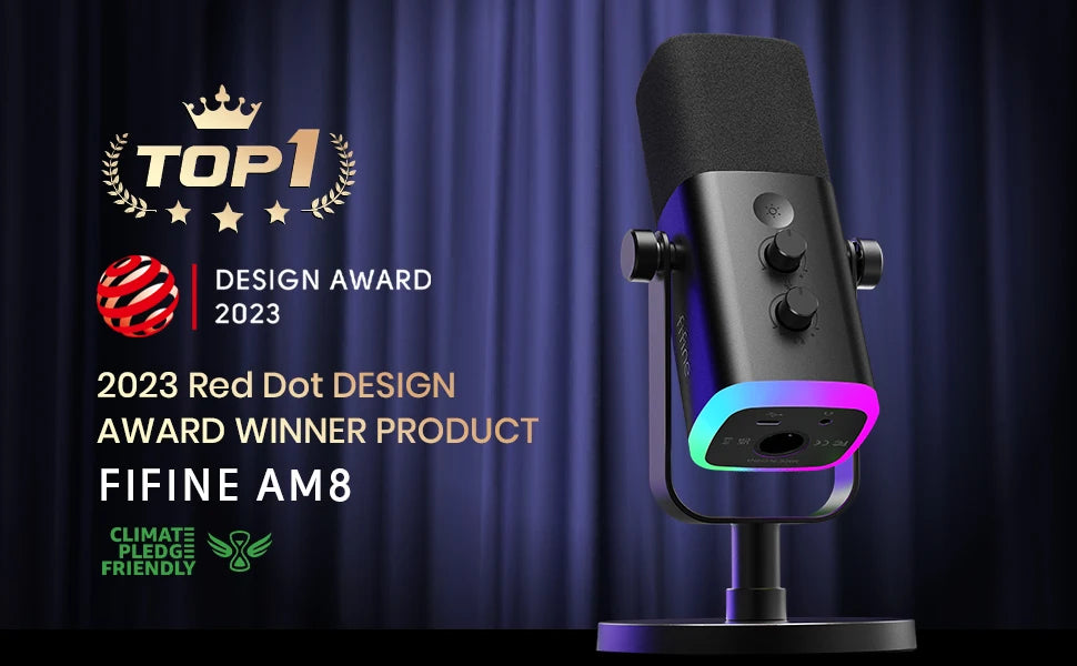 🎙️ FIFINE AM8 Dynamic Microphone – Som Profissional para Jogos, Streaming e Estúdio