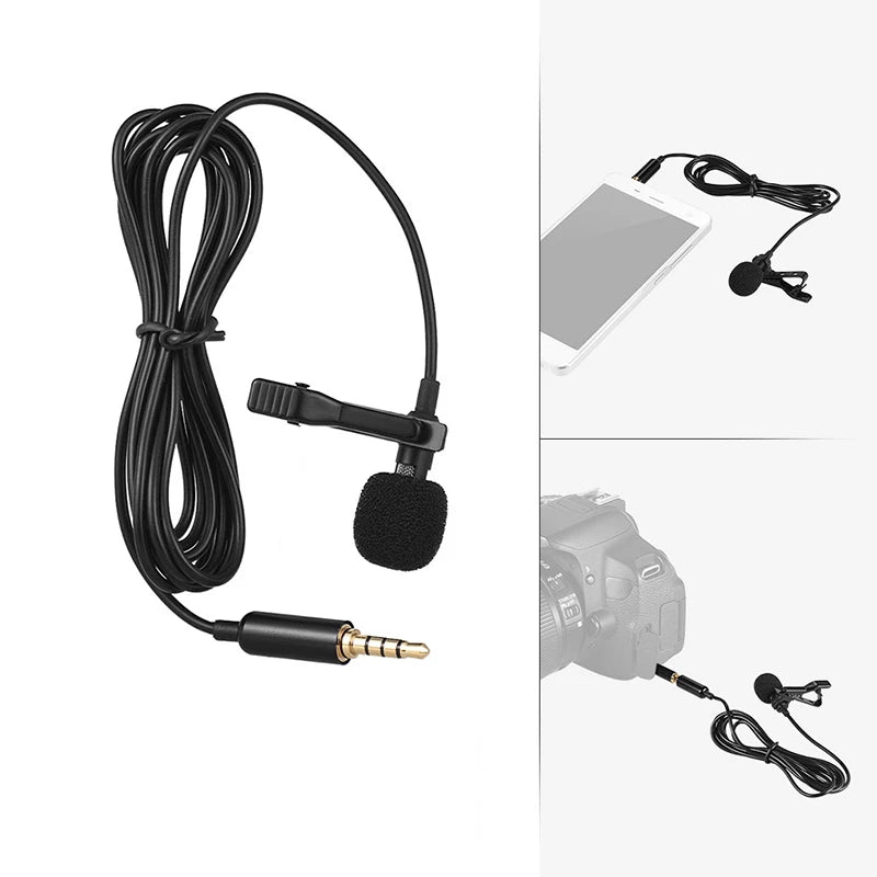 Mini Microfone Lavalier Condensador