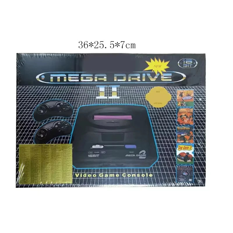 Retro 16Bit Game Console – Estilo Sega Mega Drive 2