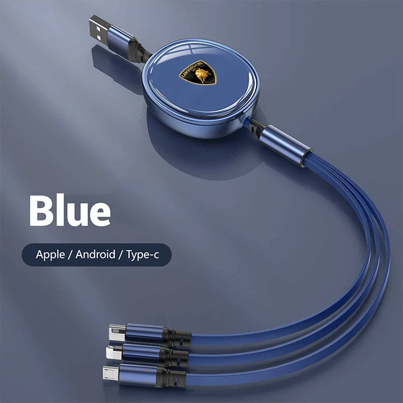Cabo Retrátil 3 em 1 Premium Lamborghini