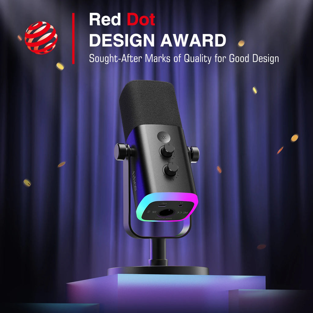 🎙️ FIFINE AM8 Dynamic Microphone – Som Profissional para Jogos, Streaming e Estúdio