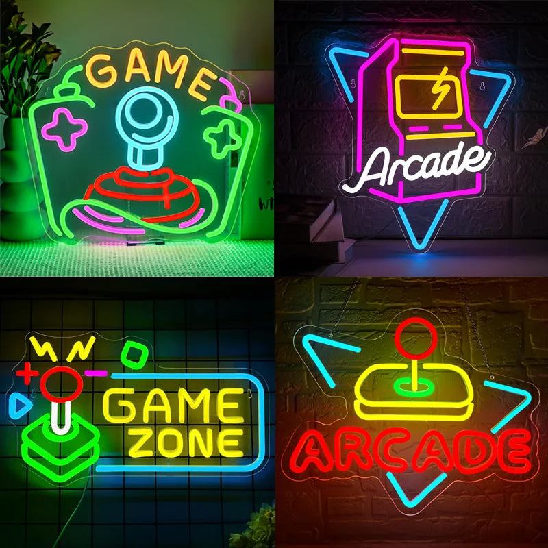 Neon Arcade Gamer LED — Dá Vida ao Teu Setup!