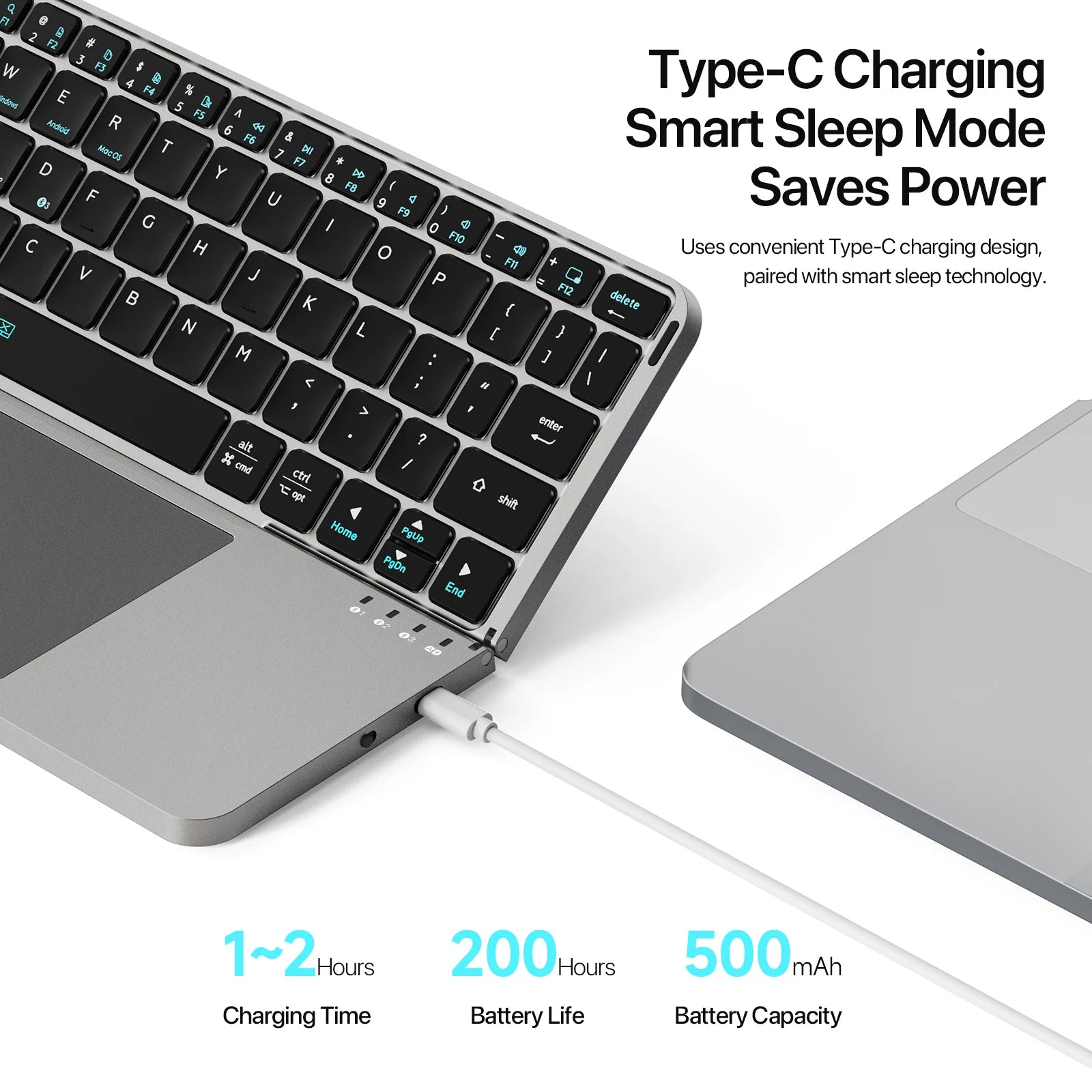 PHONEPACE Multifunctional Foldable Bluetooth Keyboard – Poder, Portabilidade e Estilo!