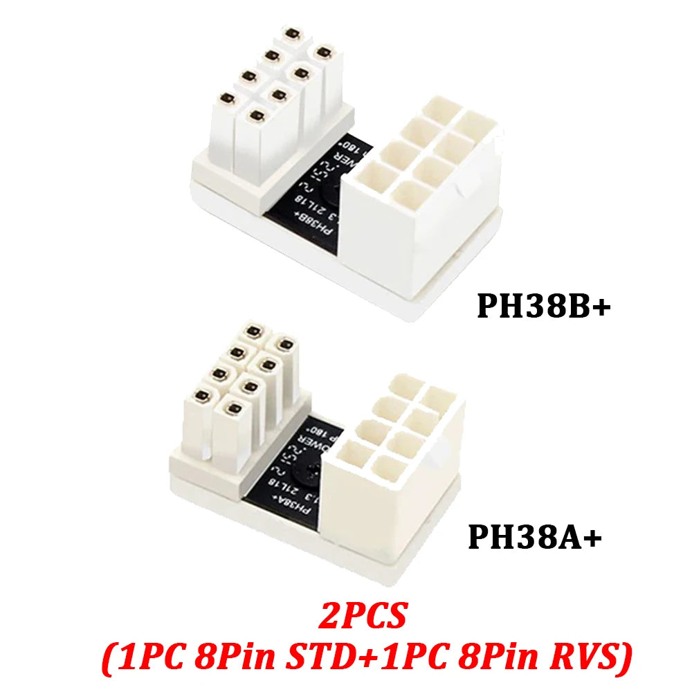 APWIKOGER ATX 8 Pin Female to Male 180 Degree Angled Connector Adapte 