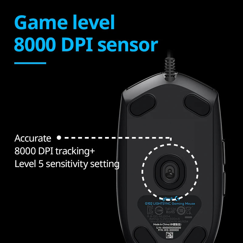 🖱️ Mouse Gamer Logitech G102 LIGHTSYNC RGB