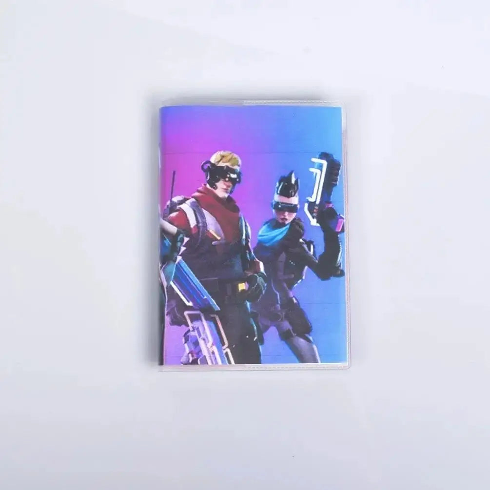 Caderno Fortnite Anime A6 | Diário Escolar PVC Impermeável | Notebook Gaming Temático | Material Escolar Gamer | Bloco Notas Estudante | Journal Criativo Cartoon | Presente Fãs Fortnite | 9x13cm Portátil