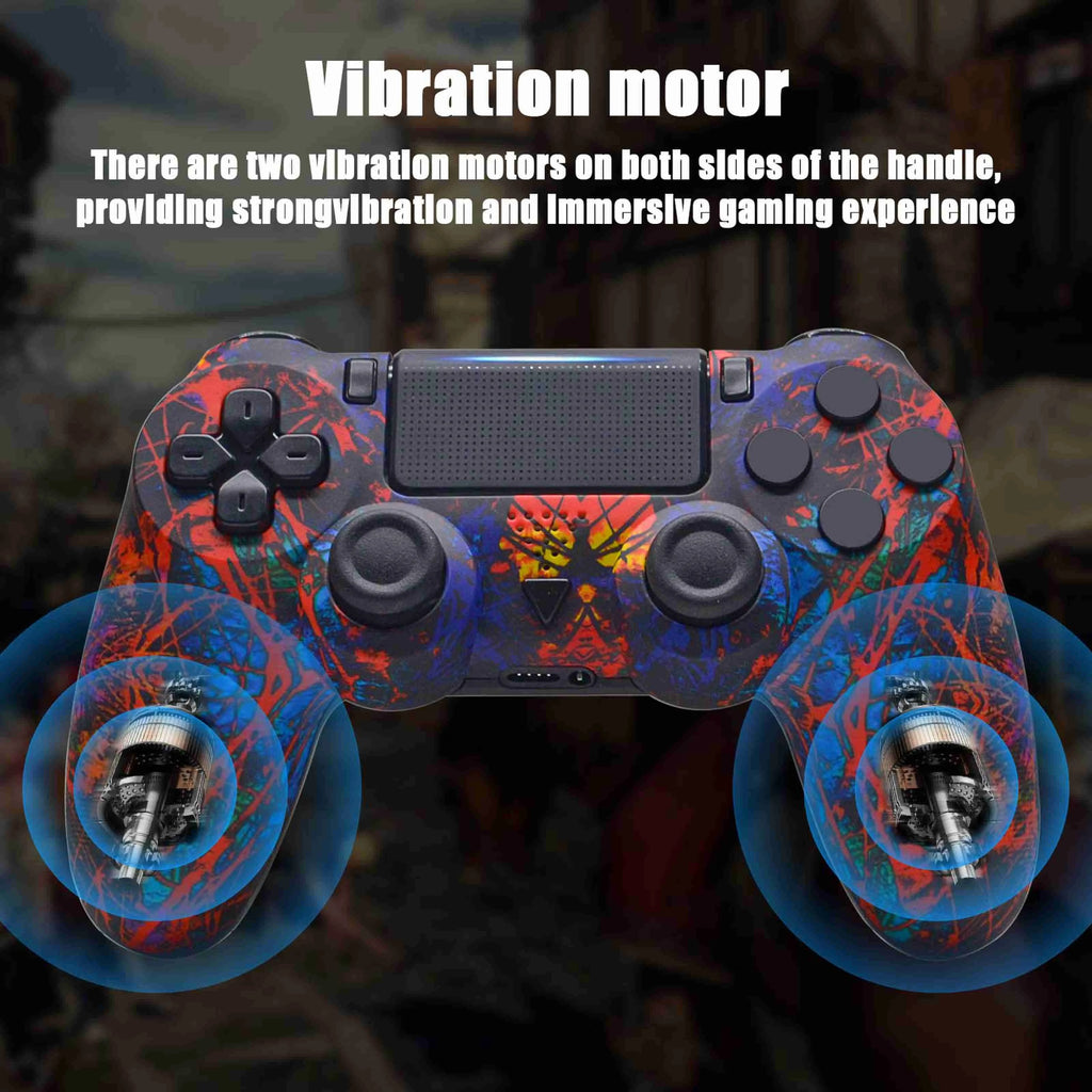 🎮 Controle Compatível PS4 / Pro / Slim / PC – Vermelho Impacto 🔴