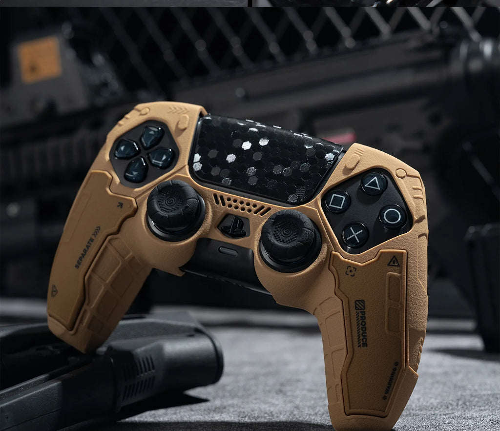 Tactical Mecha Matte Silicone Soft Protector para PS5 DualSense: