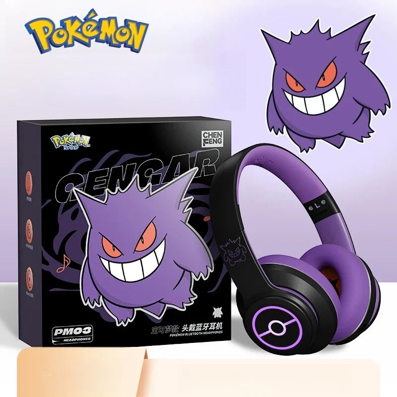 🎧👻 Pokémon Gengar Bluetooth Headset – Estilo, Som e Poder Fantasma!