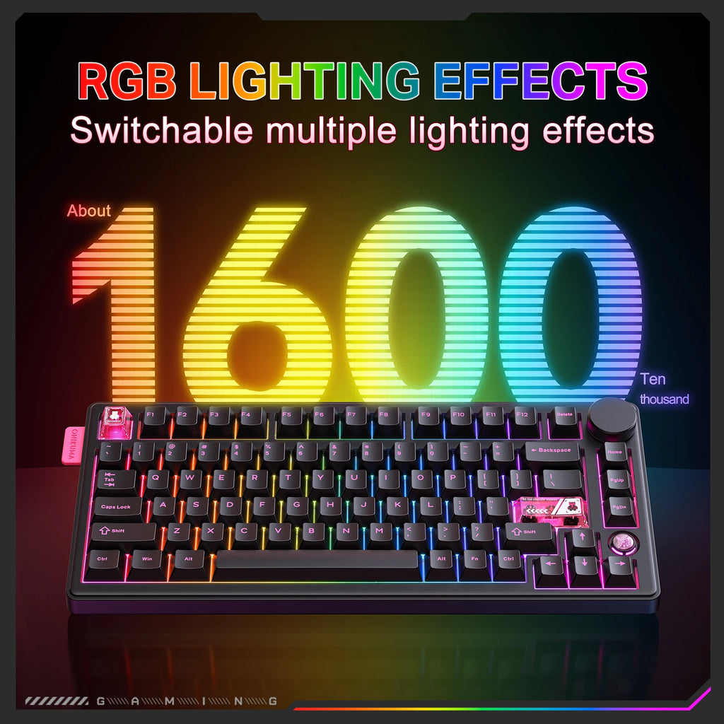 Teclado Mecânico Gamer RGB ONIKUMA MT706 – 81 Teclas | Wireless + Bluetooth