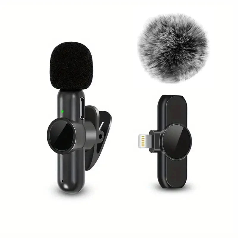 Mini Microfone Sem Fio Profissional – Áudio Limpo para Vídeos, Lives e Conteúdo