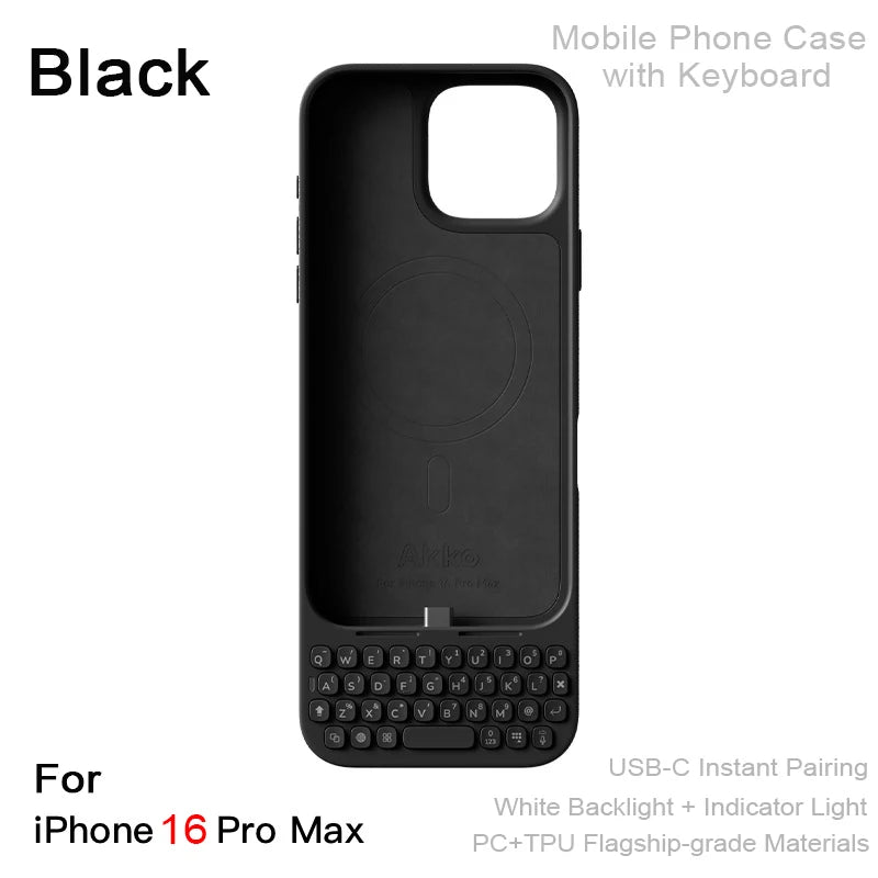 🚀 Capa Magnética com Teclado Integrado para iPhone 16 Pro Max e 17 Pro Max
