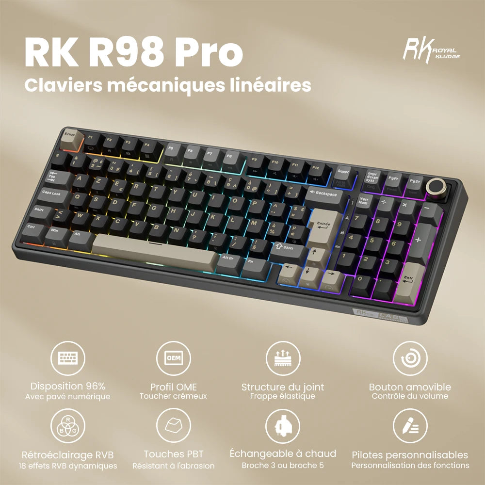 RK ROYAL KLUDGE R98Pro – O Teclado Gamer Que Transforma Seu Jogo!