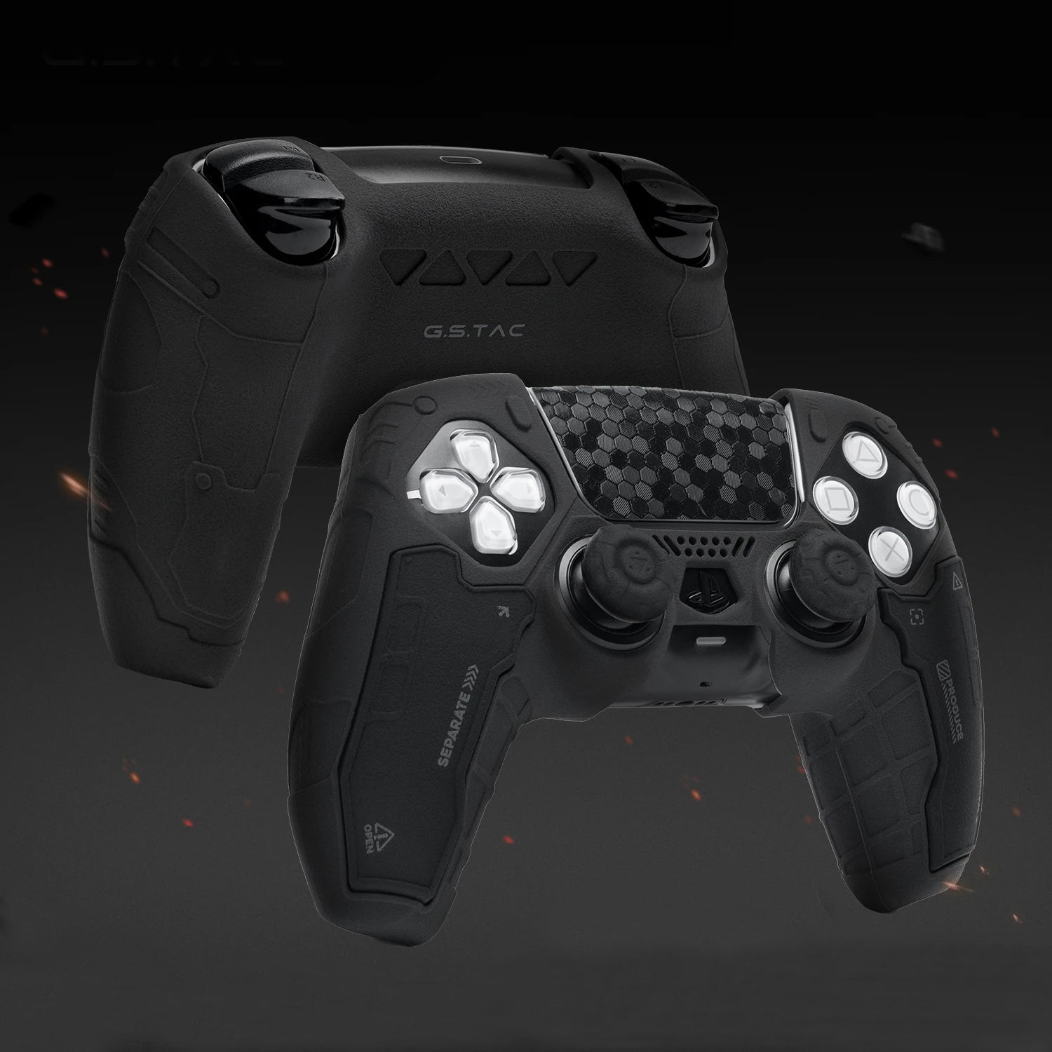 Tactical Mecha Matte Silicone Soft Protector para PS5 DualSense: