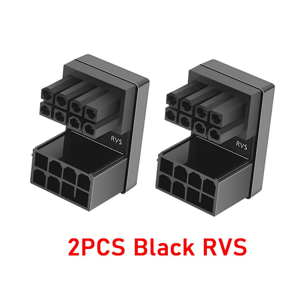 APWIKOGER ATX 8 Pin Female to Male 180 Degree Angled Connector Adapte 