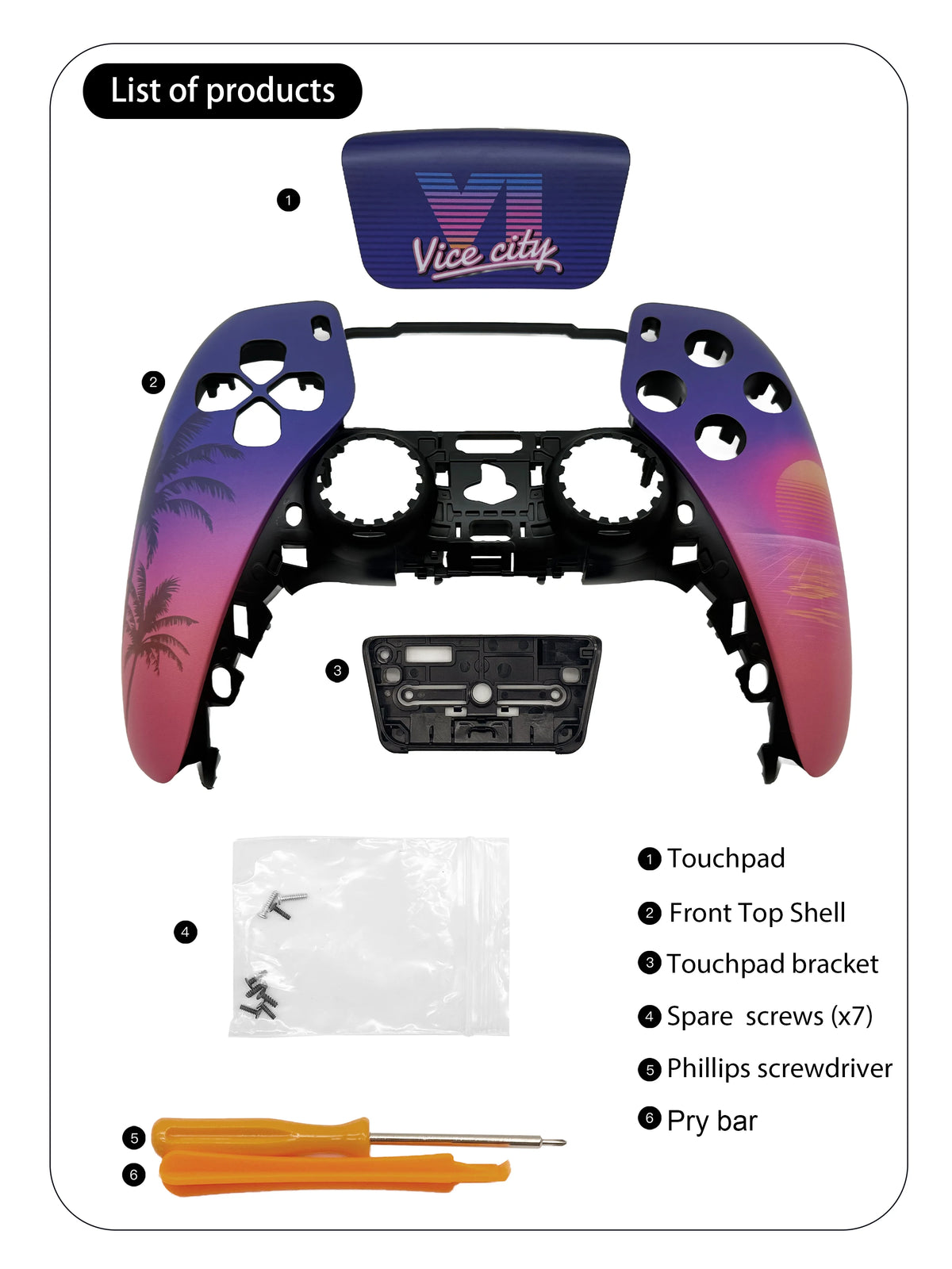 Sunset City Faceplate para PS5