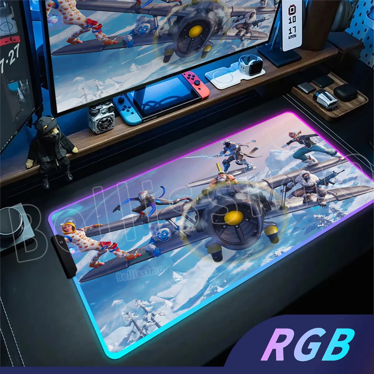 🎮 Mouse Pad Gamer RGB Fortnite — Alta Definição e Desempenho Profissional!