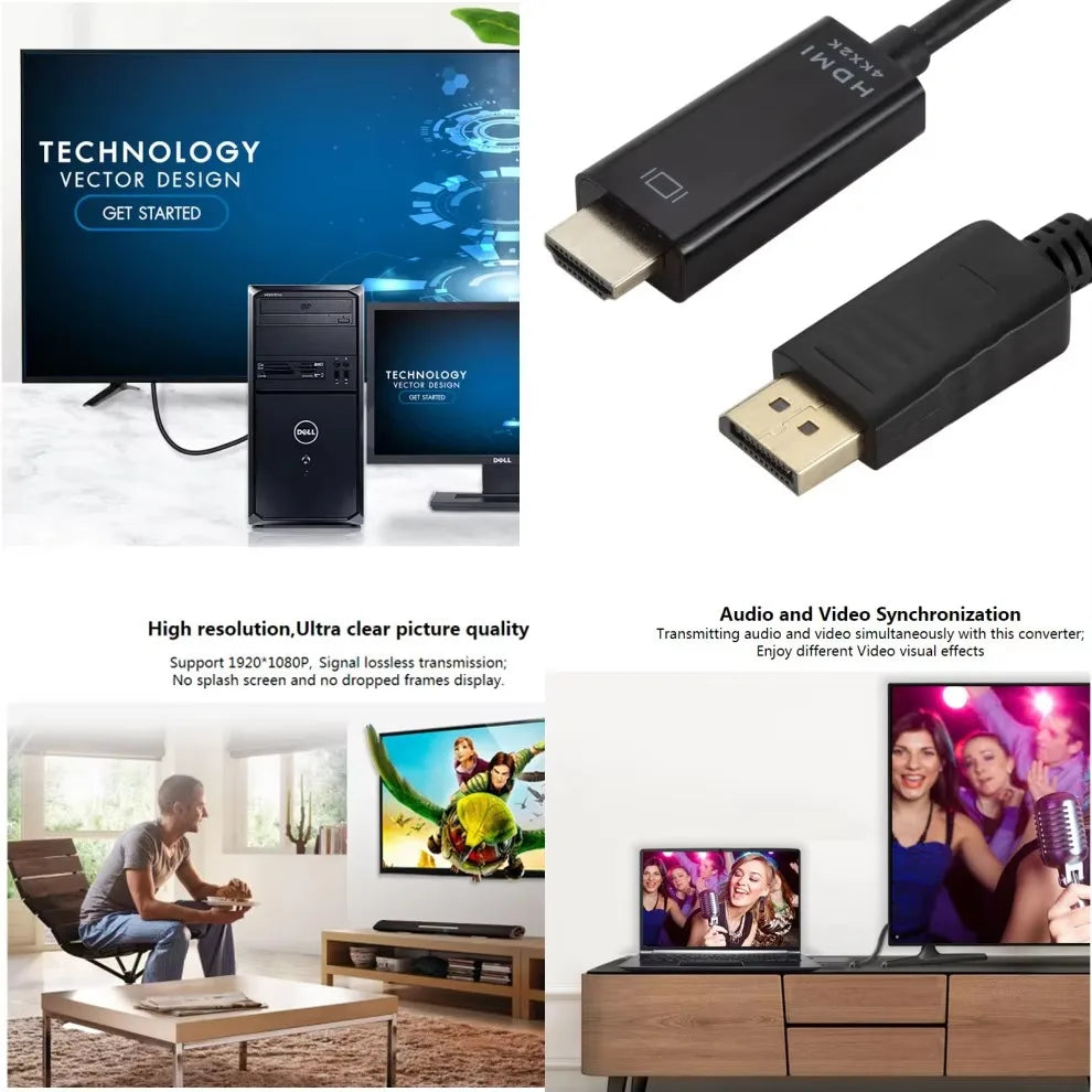 CABO DISPLAYPORT PARA HDMI 4K – IMAGEM ULTRA HD SEM TRAVAMENTOS!