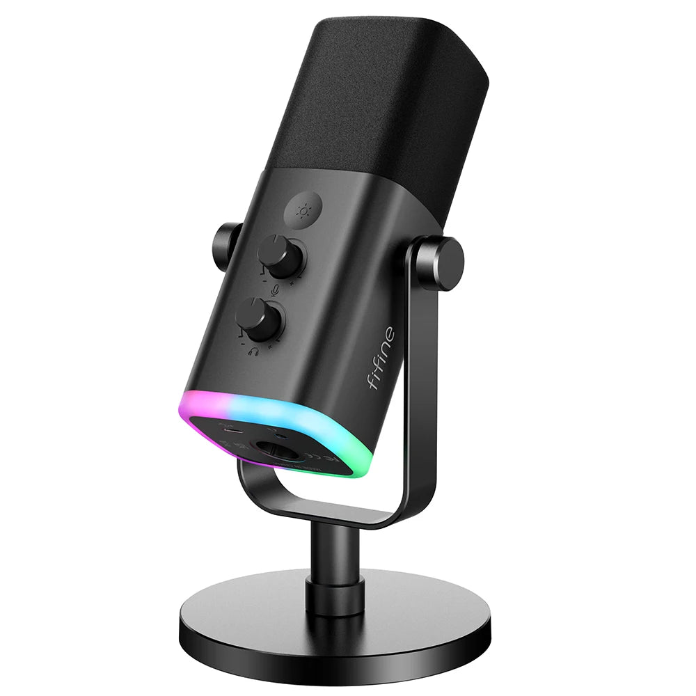 🎙️ FIFINE AM8 Dynamic Microphone – Som Profissional para Jogos, Streaming e Estúdio