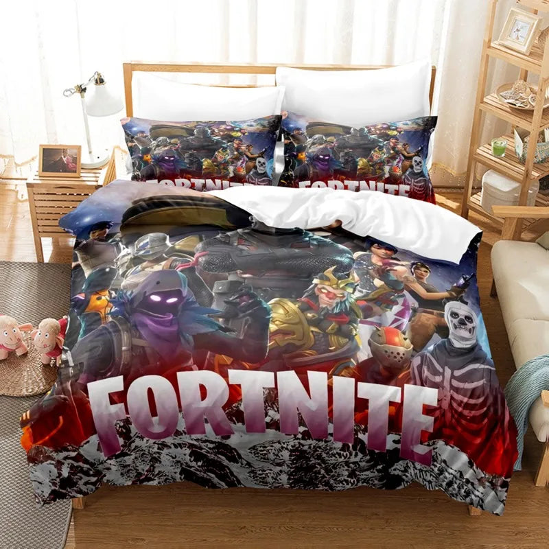 🎮🛏️ Fortnite Bedding Suit – Transforme o Quarto em um Campo de Batalha Épico! 🛏️🎮