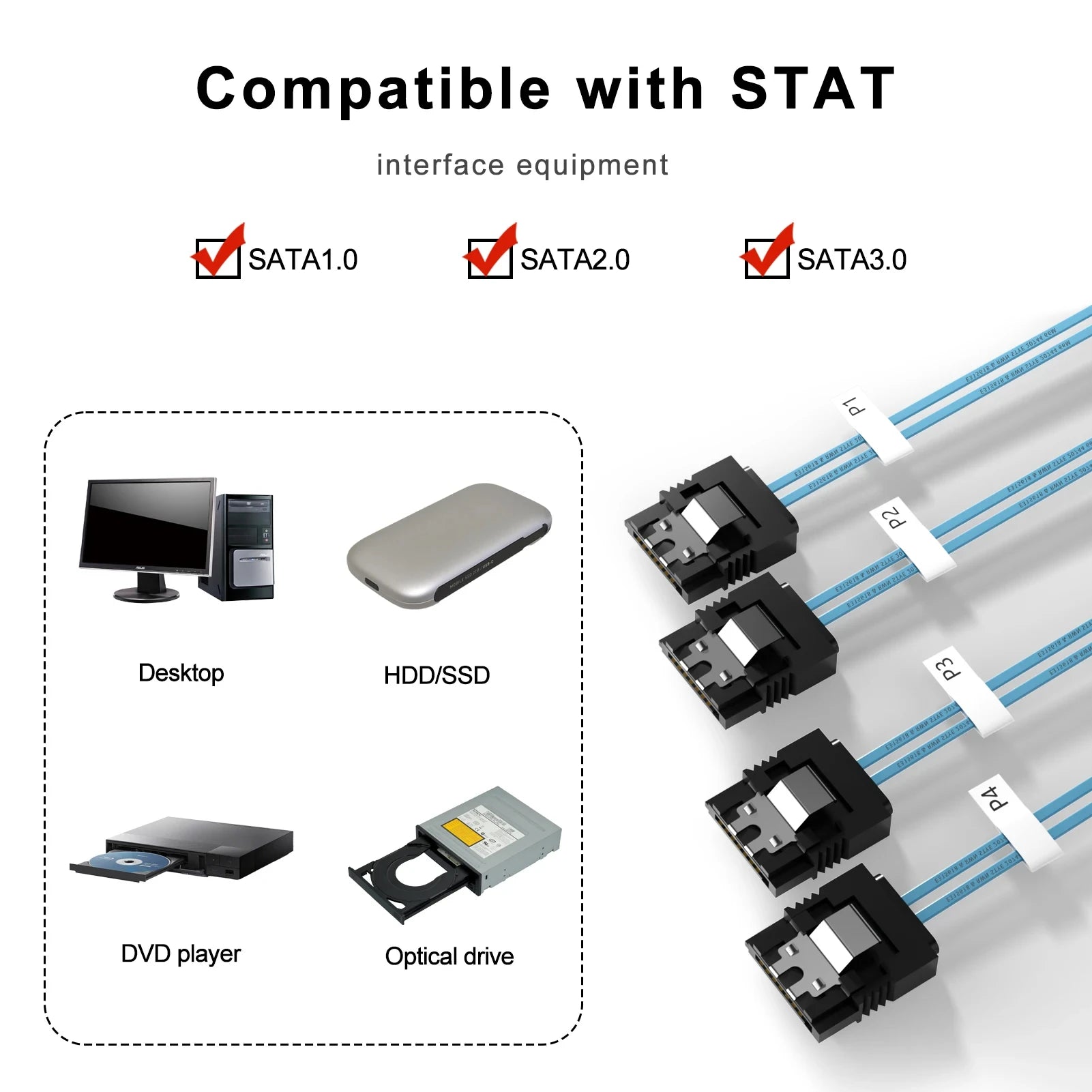 CABO SATA III 6Gbps – CONEXÃO RÁPIDA E ESTÁVEL PARA HDD E SSD!